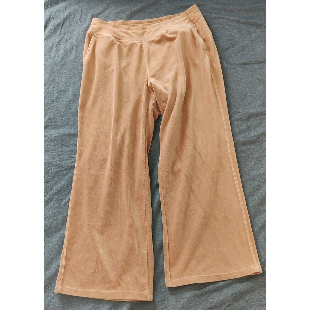 Calvin Klein Women's Tan Straight Stretch Performance Pants Sweatpants Size 1X